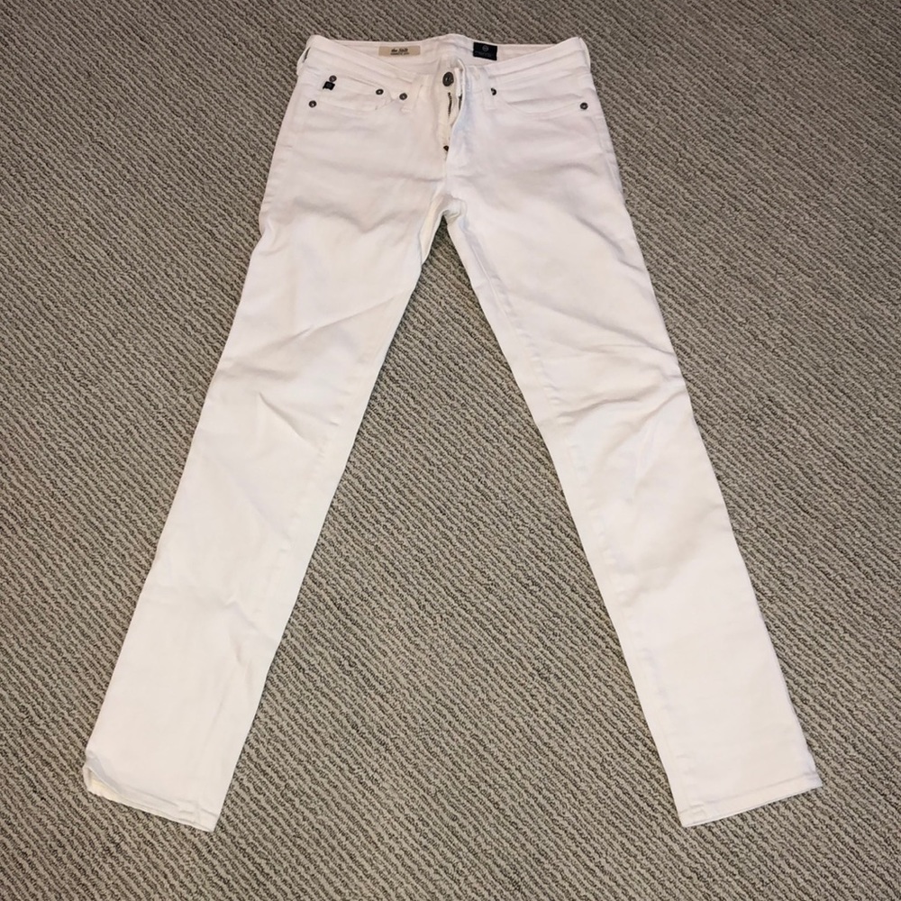 AG the Stilt White Cigarette Jean